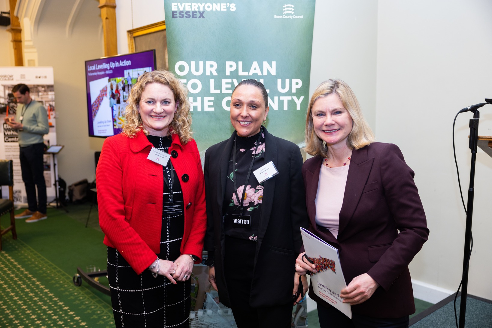 Cllr Louise McKinlay, Angel Cogger and Justine Greening